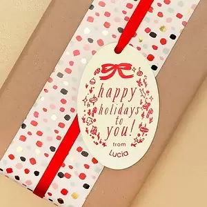 Large Oval Gift Tag (Letterpress)