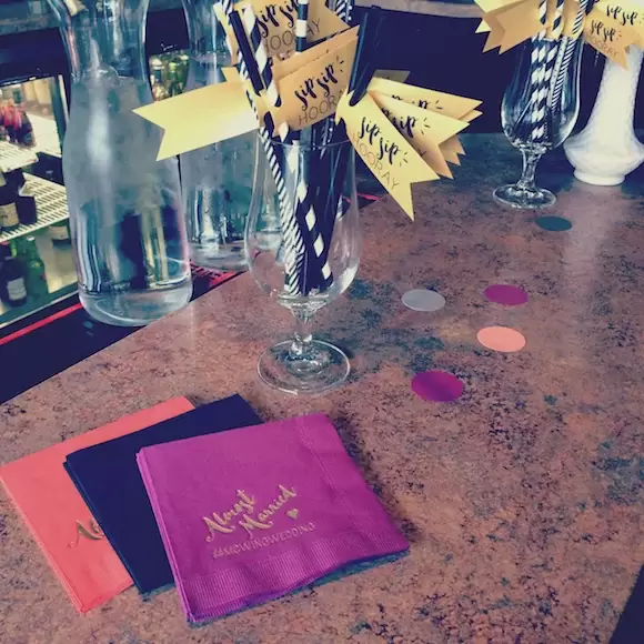 Engagement Party Custom Cocktails and Confetti 