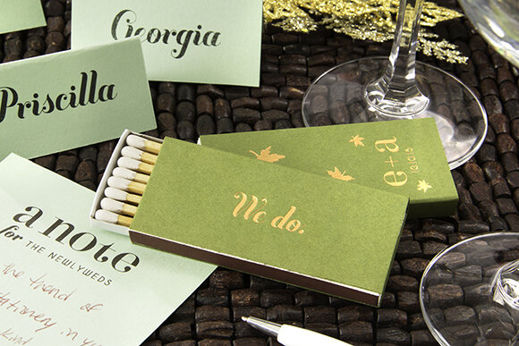 Personalized Matches Fall Wedding Favors