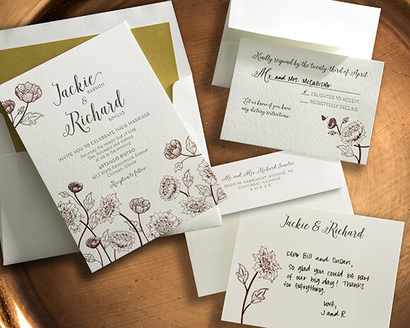 Foil Stamped Invitations