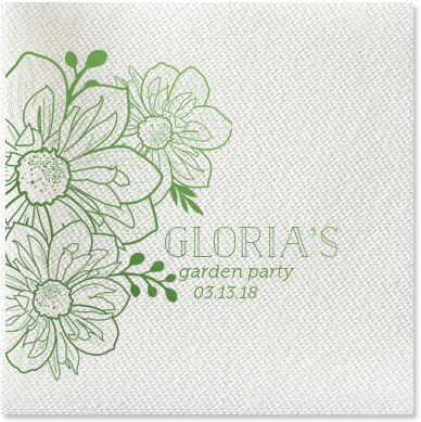Customized Petite Linen Line Napkin