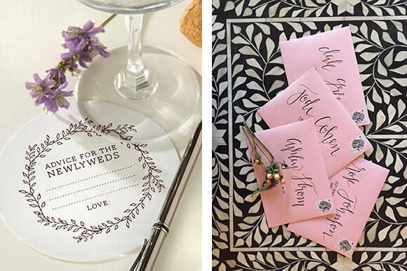 Custom Coasters and Hand Lettered Envelopes