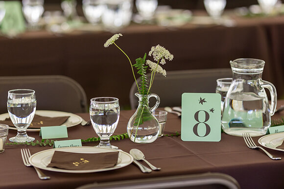 Rustic Fall Wedding Table Setting Personalized Dinner Napkins