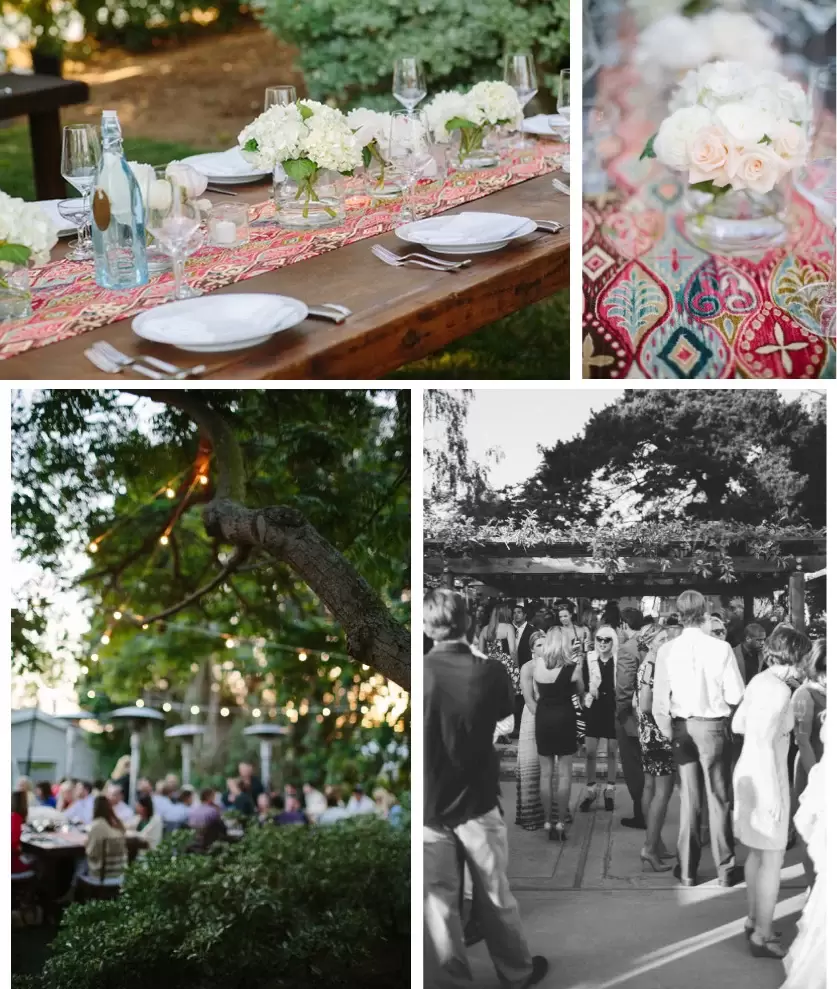 California boho wedding tables cape