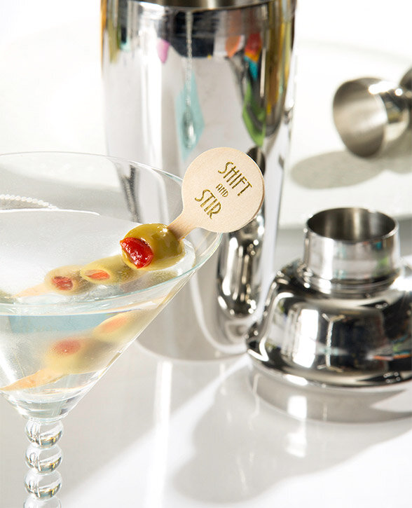 Custom Cocktail Stirrer with Martini