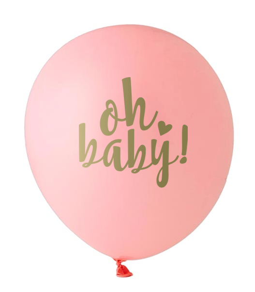 pink designer balloon for a baby shower