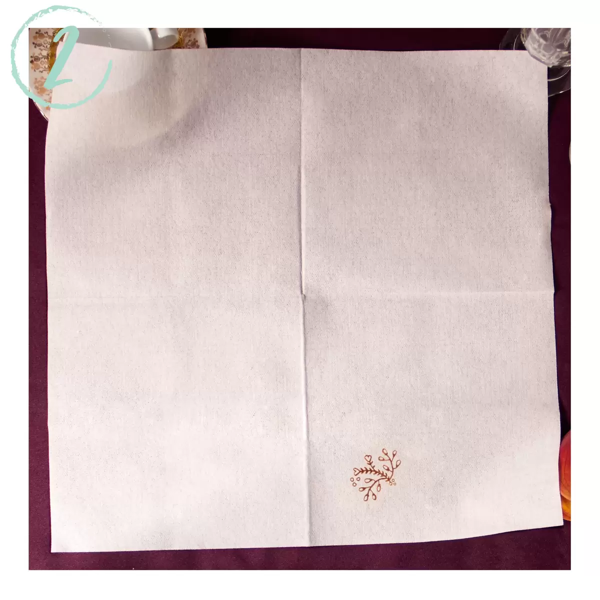 DIY Pocket napkin fold with a personalized napkin