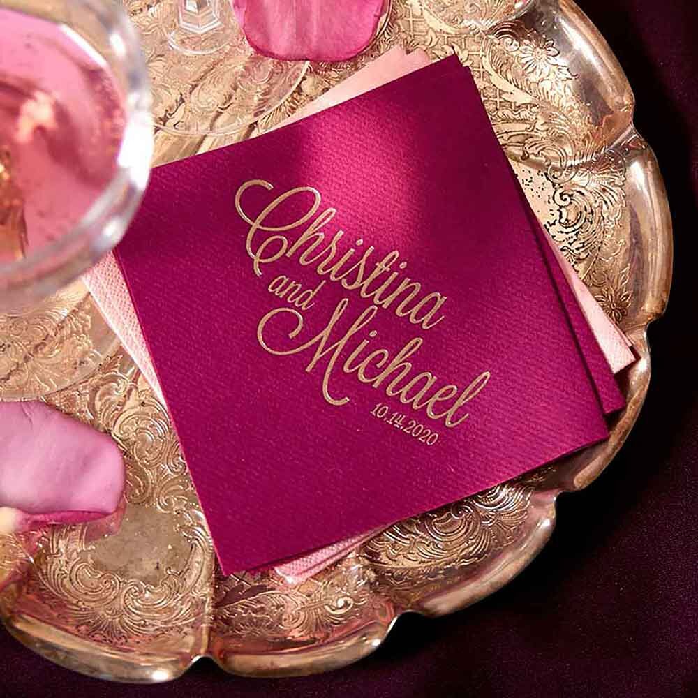 Personalized wedding napkins custom napkins party supplies for