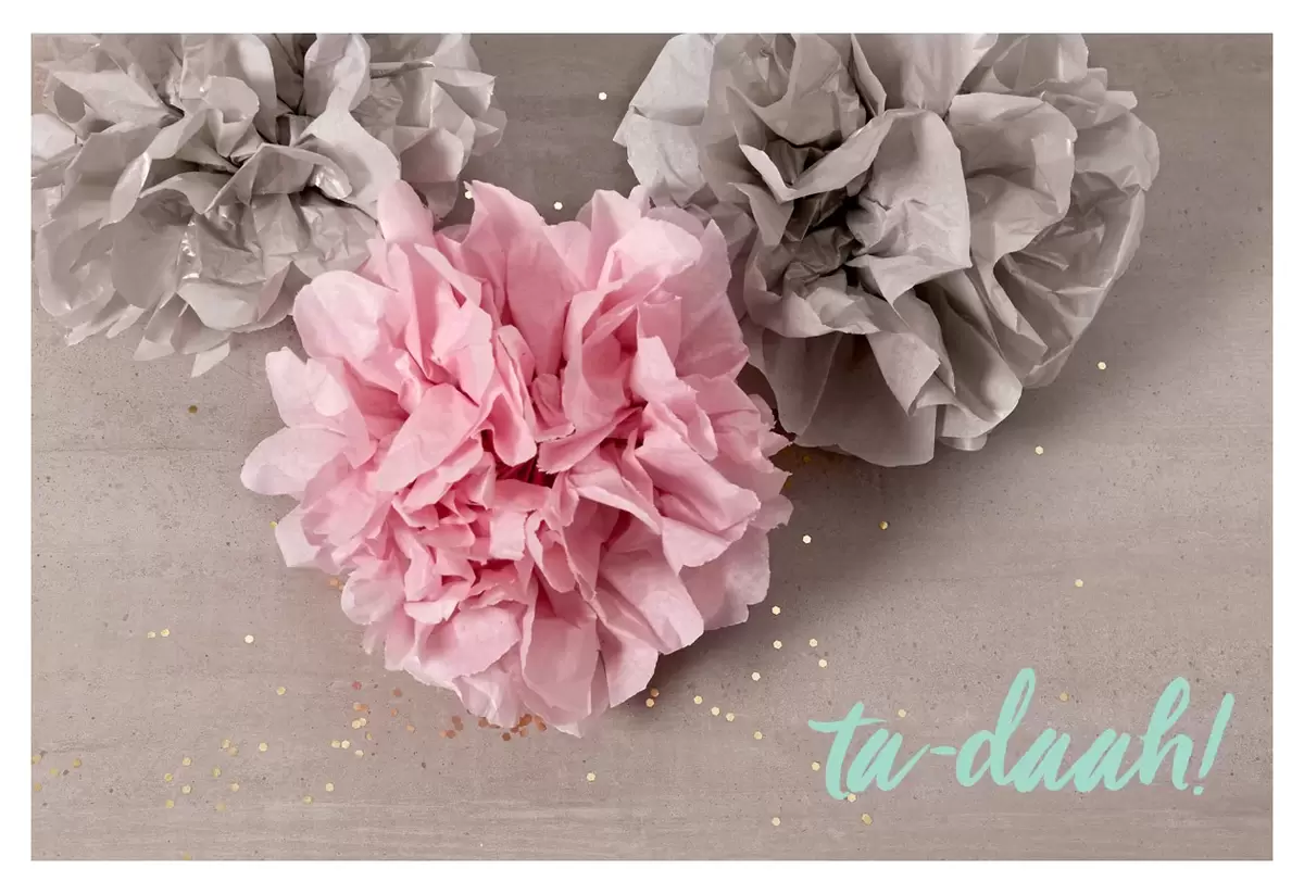 diy tissue pom poms