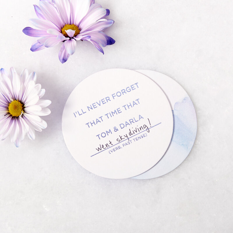 pantone ultra violet themed custom coasters