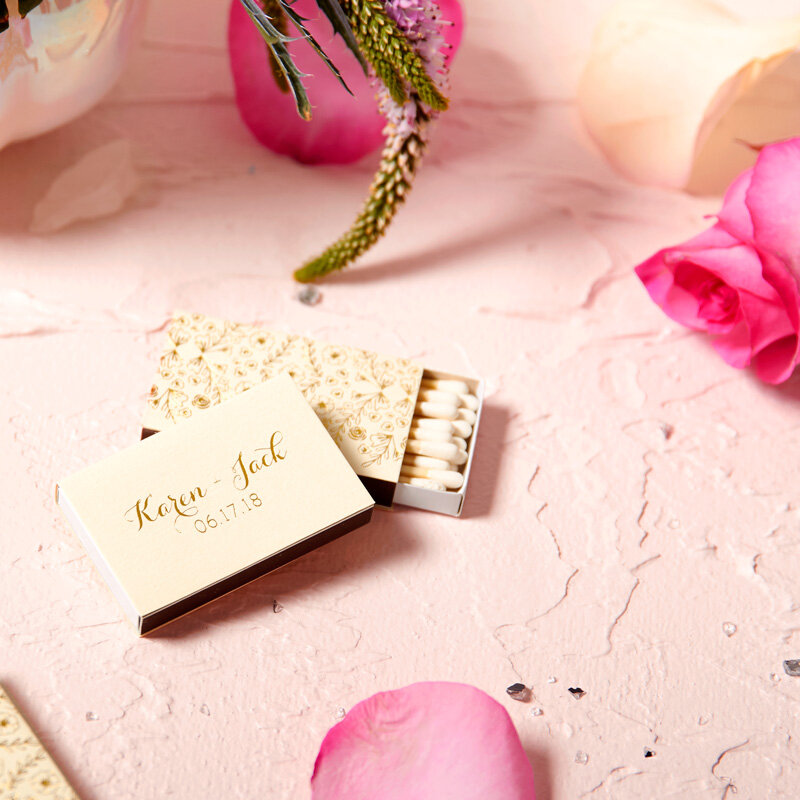 floral matches for spring wedding favors