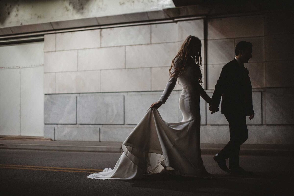 urban wedding photo shoot