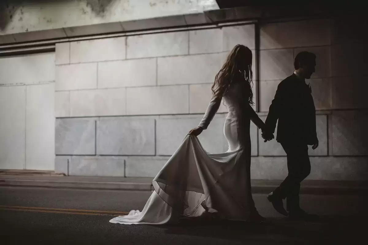 urban wedding photo shoot
