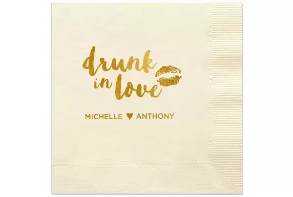 drunk in love wedding napkin