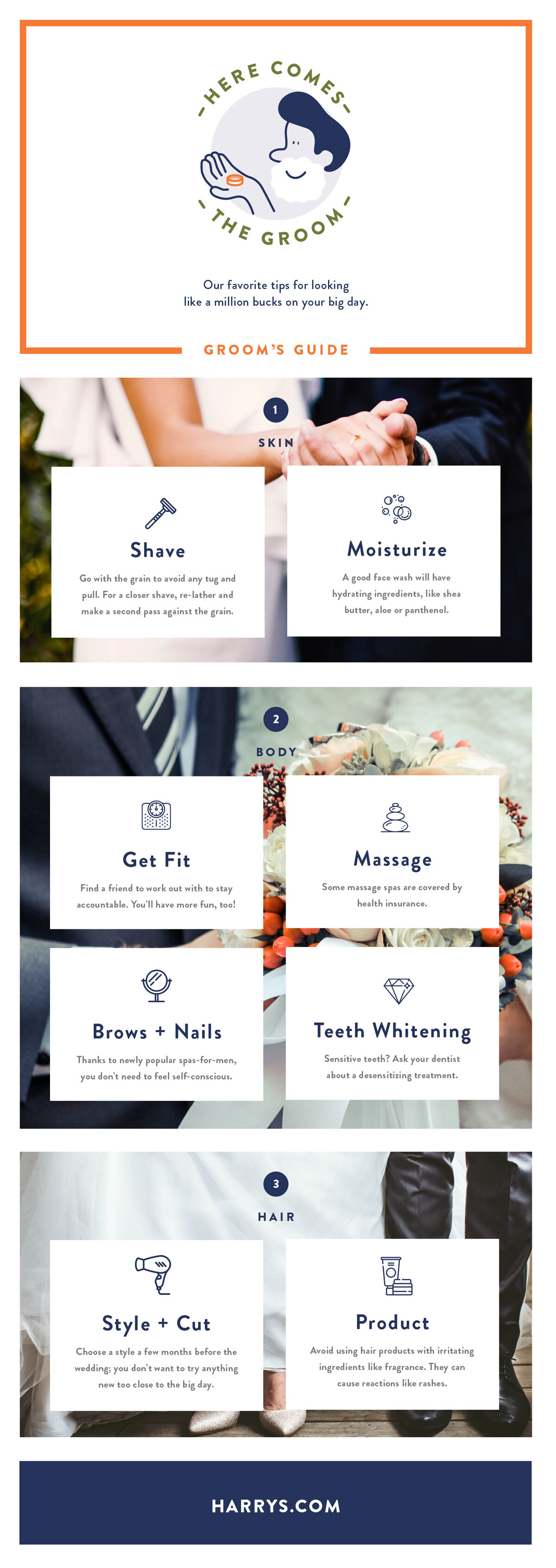 how should a groom get ready for the wedding