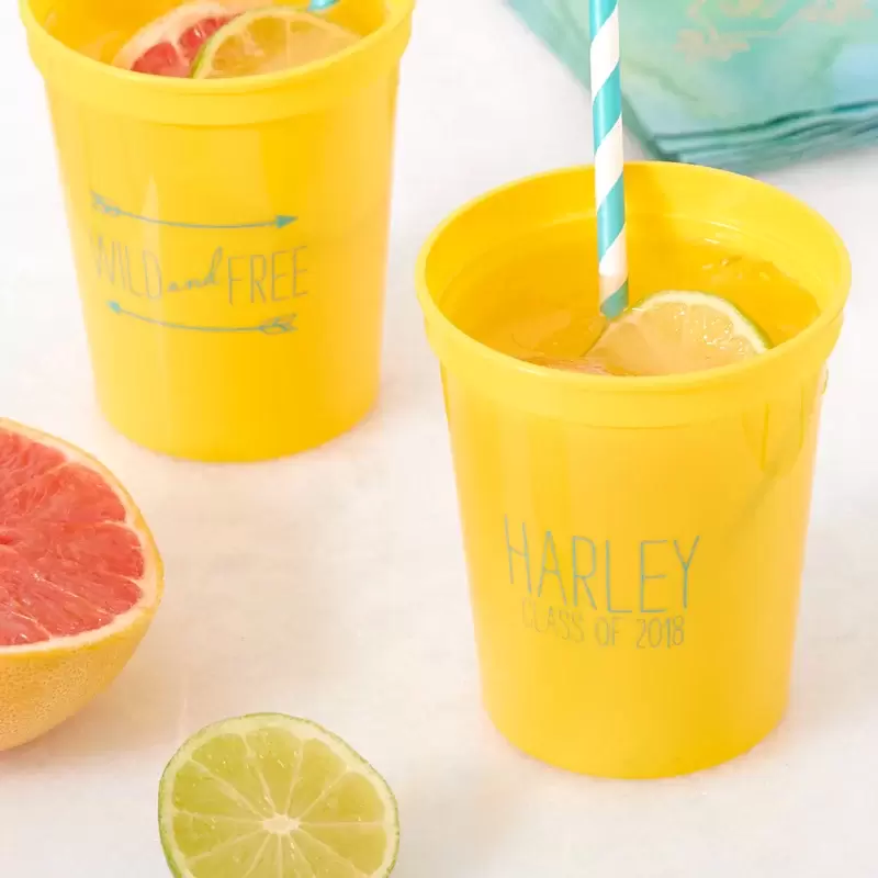 personalized stadium party cups