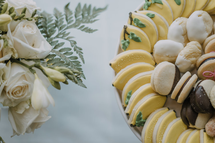 lemon and italian themed bridal shower desserts