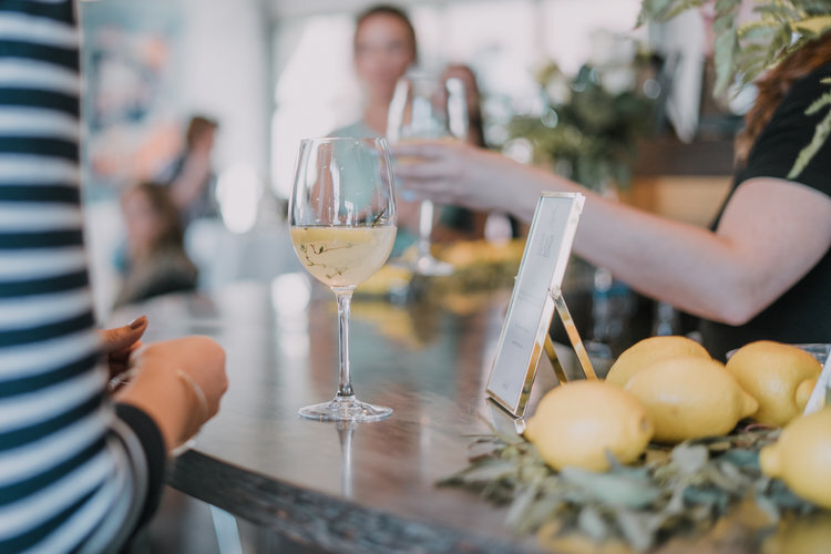 lemon prosseco punch for spring bridal shower
