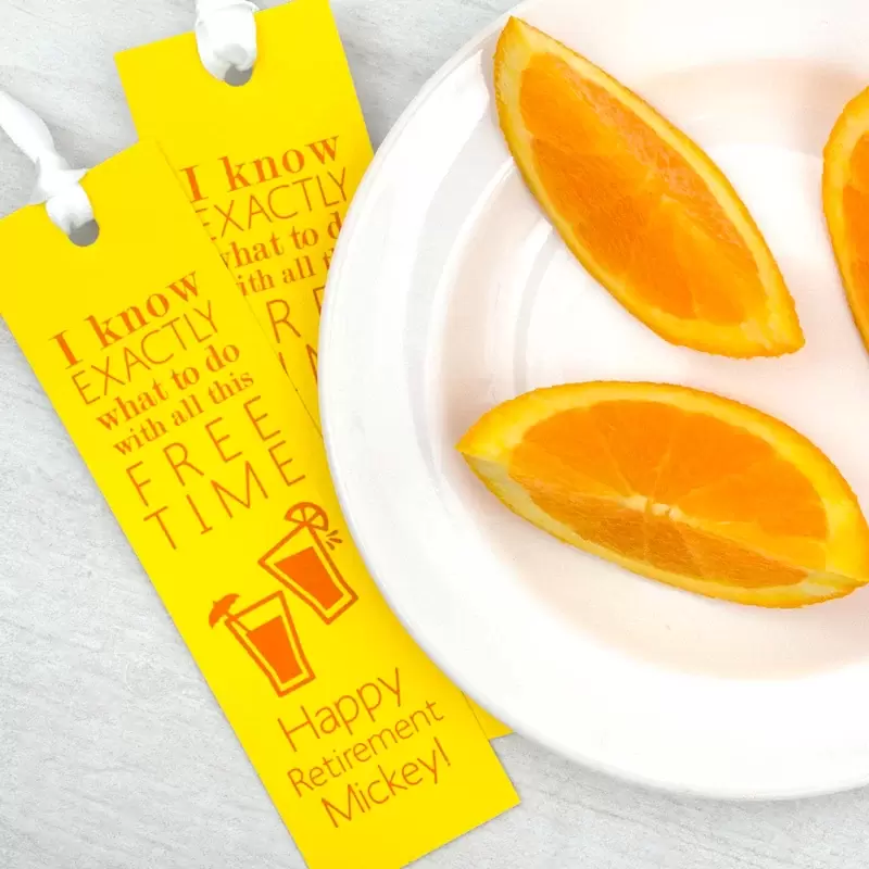retirement party bookmark party favors