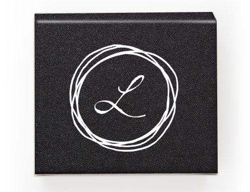 custom designed single letter monogram rectangle party favor box