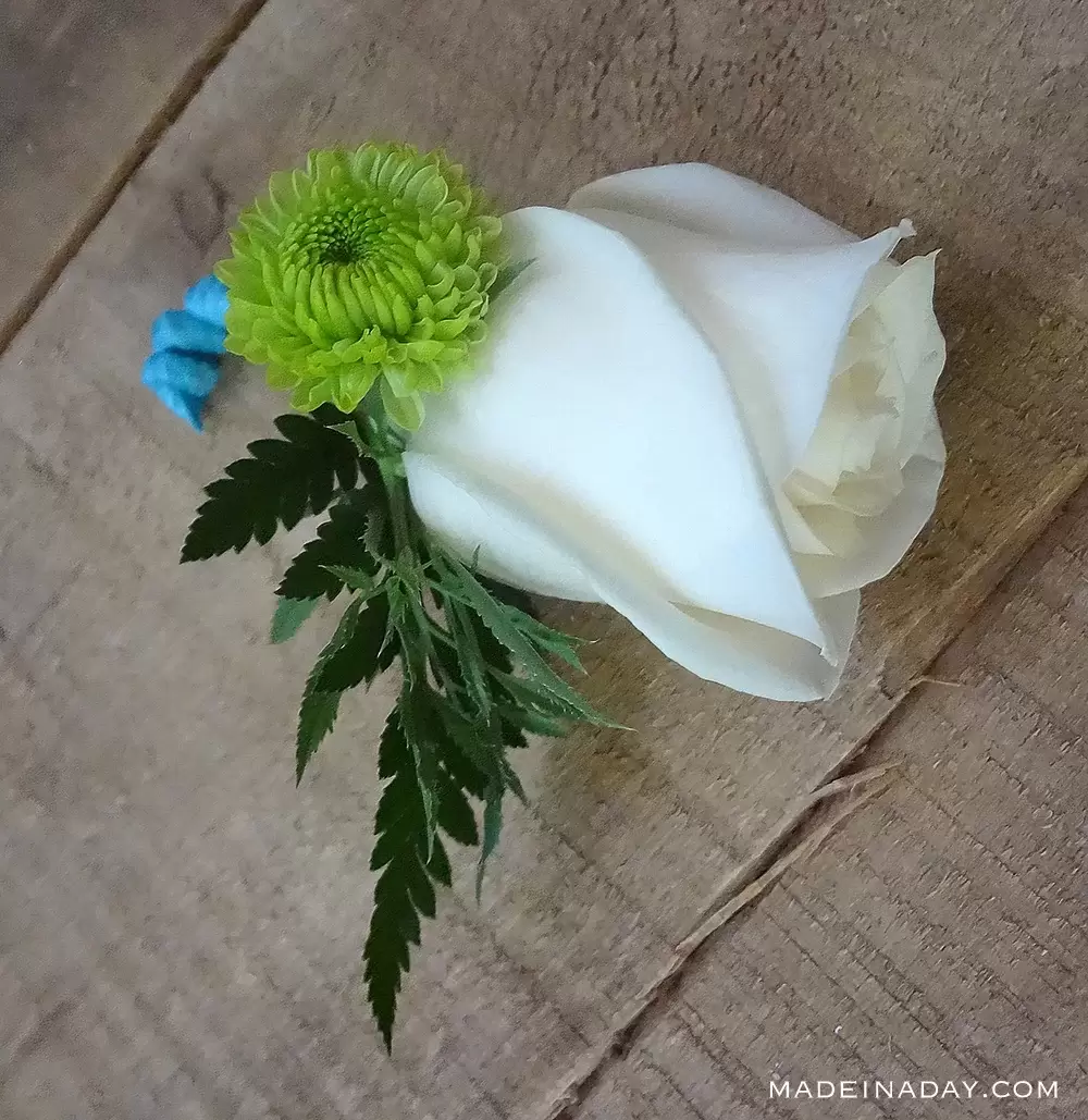 Boho Engagement Party DIY Boutonniere Image by Made In A Day