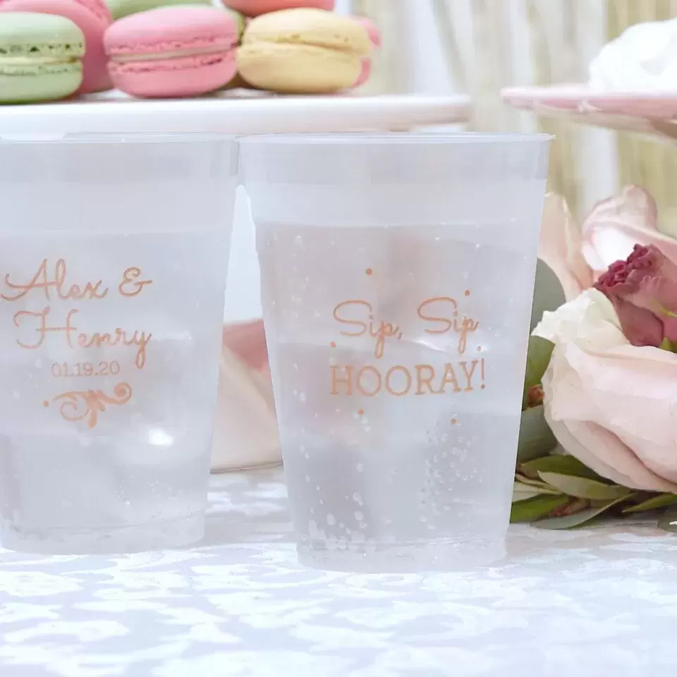 personalized reusable wedding cups