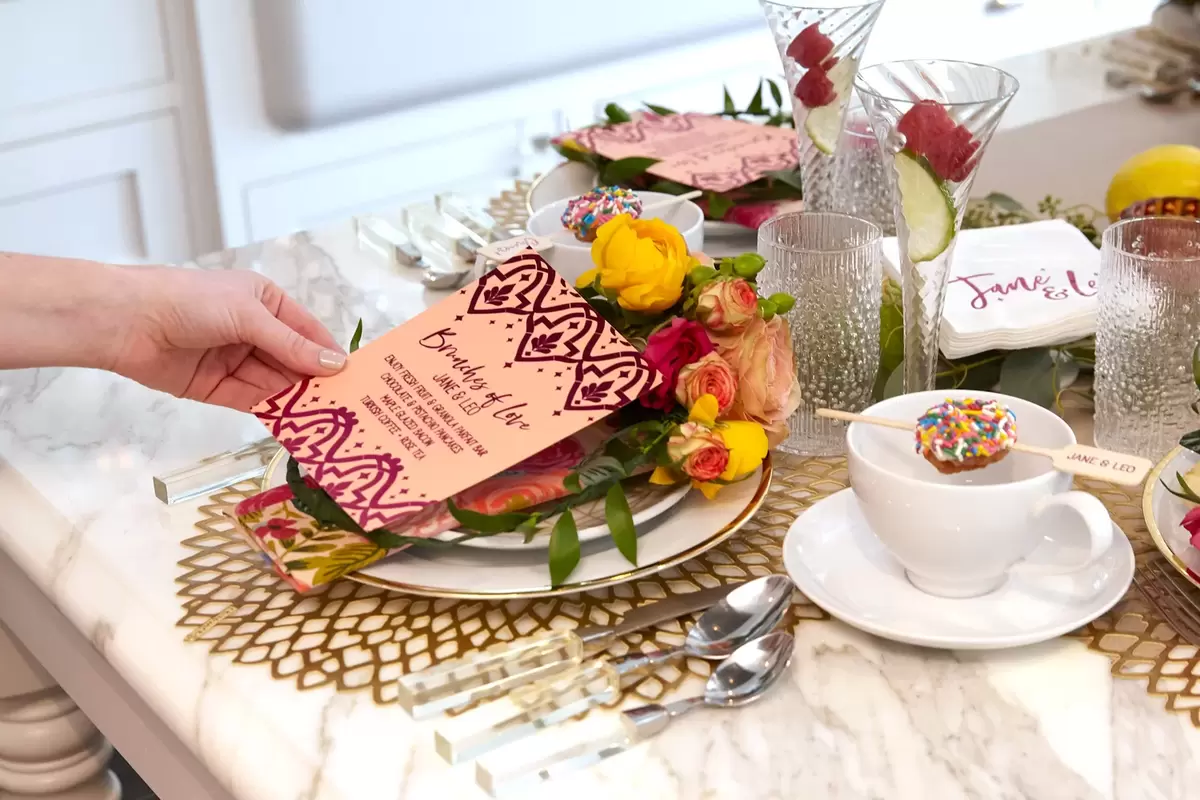 custom bridal shower menus