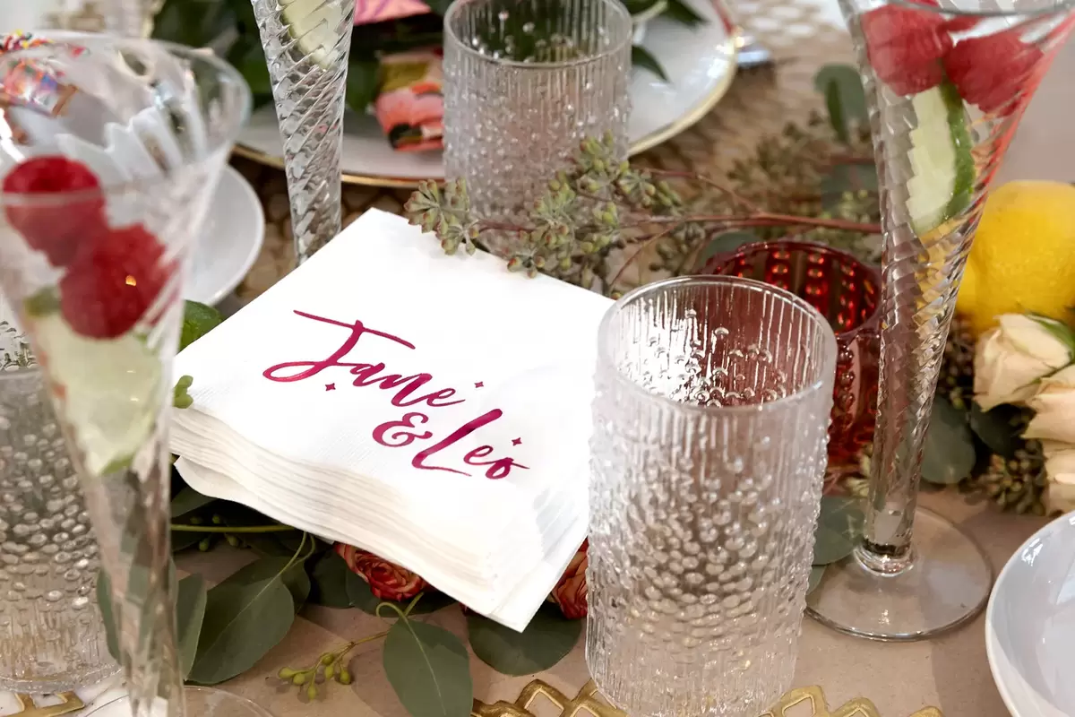 personalized bridal shower napkins