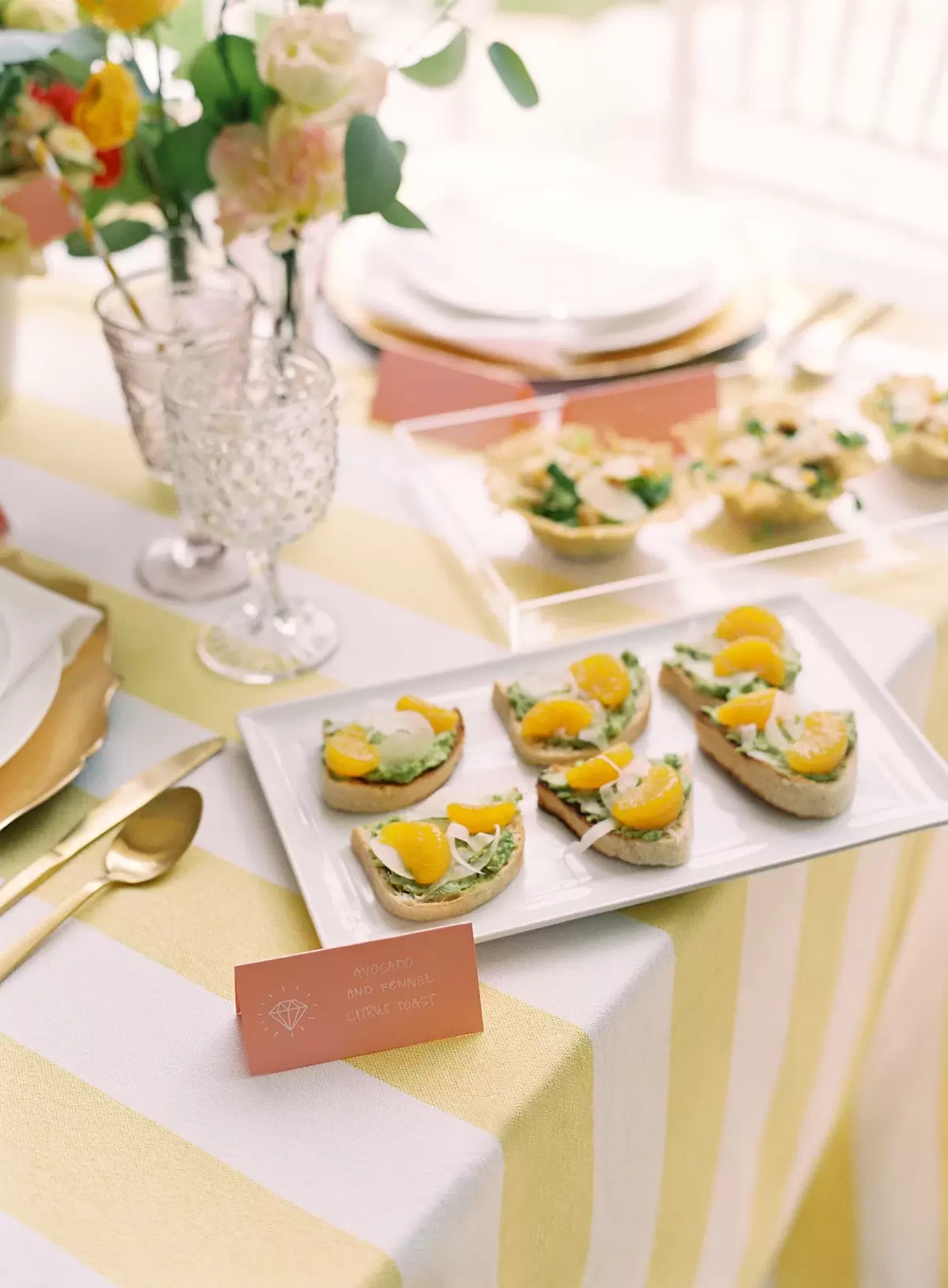 food spread at bridesmaids brunch