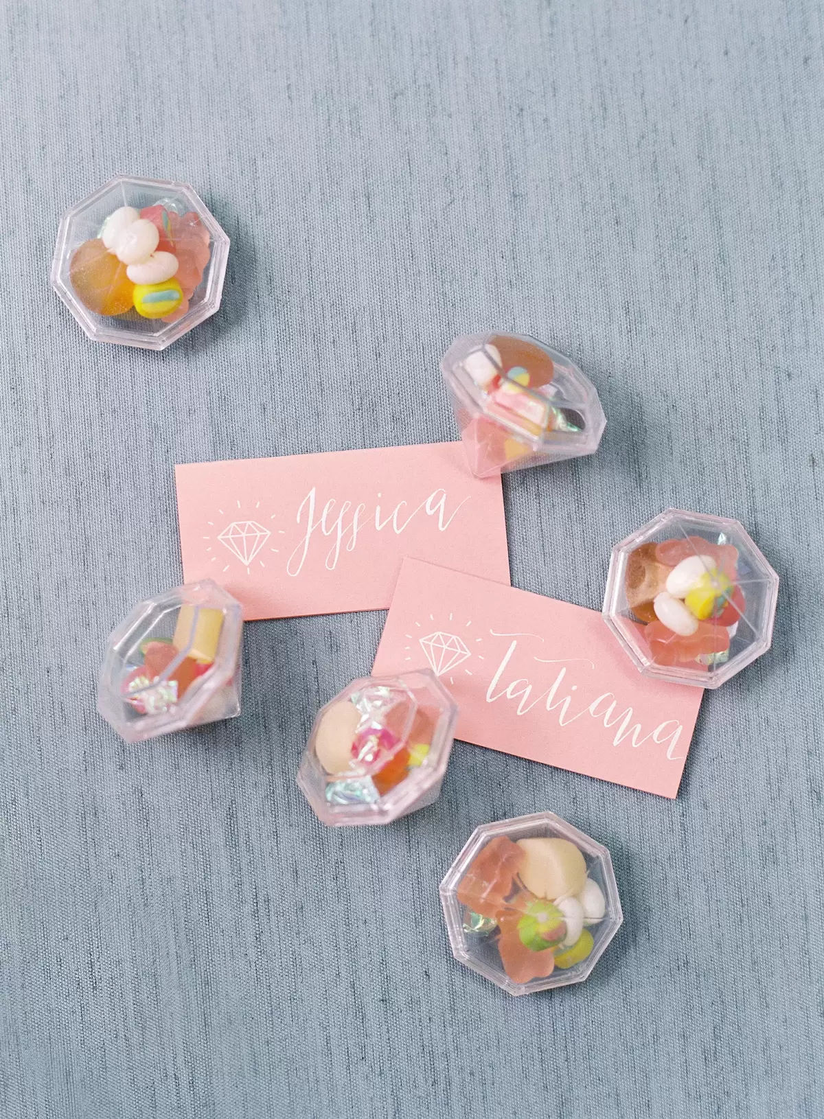 custom place cards at bridesmaid brunch