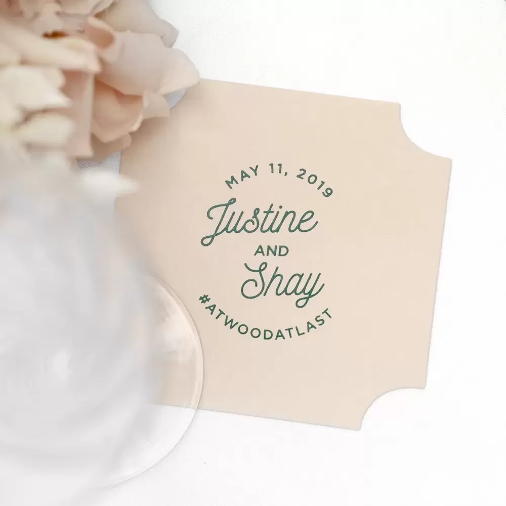 Name and Date Wedding Coasters. | For Your Party