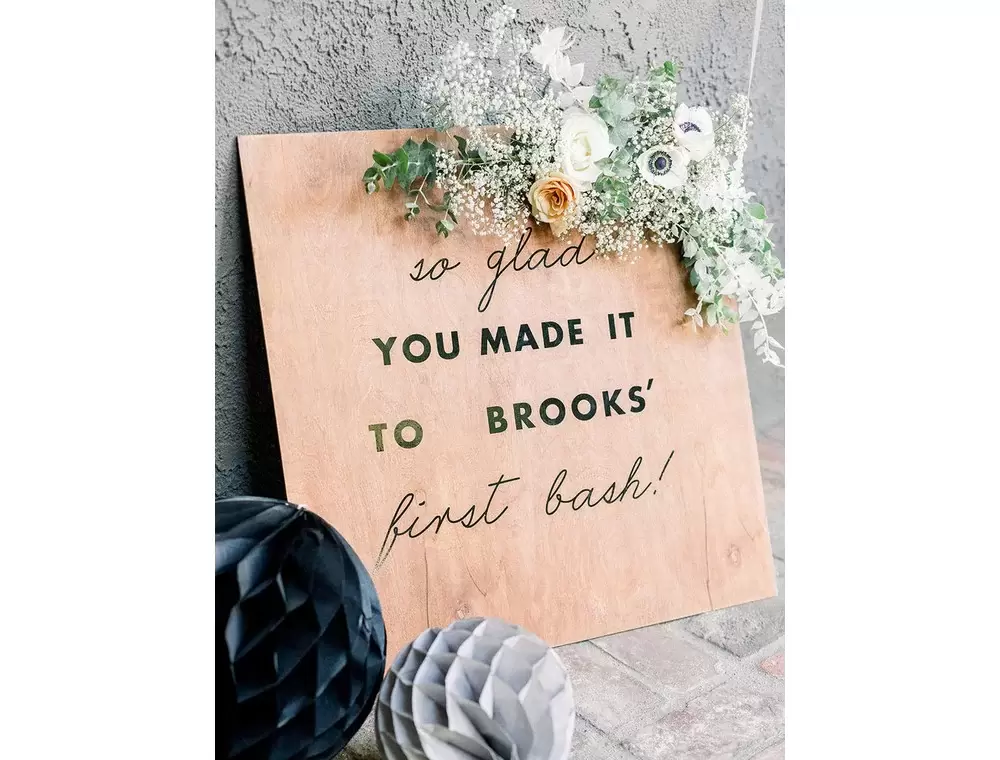 custom welcome sign for milk themed 1st birthday party