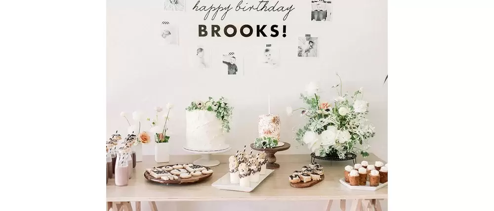 epic sweets table at milk themed 1st birthday party