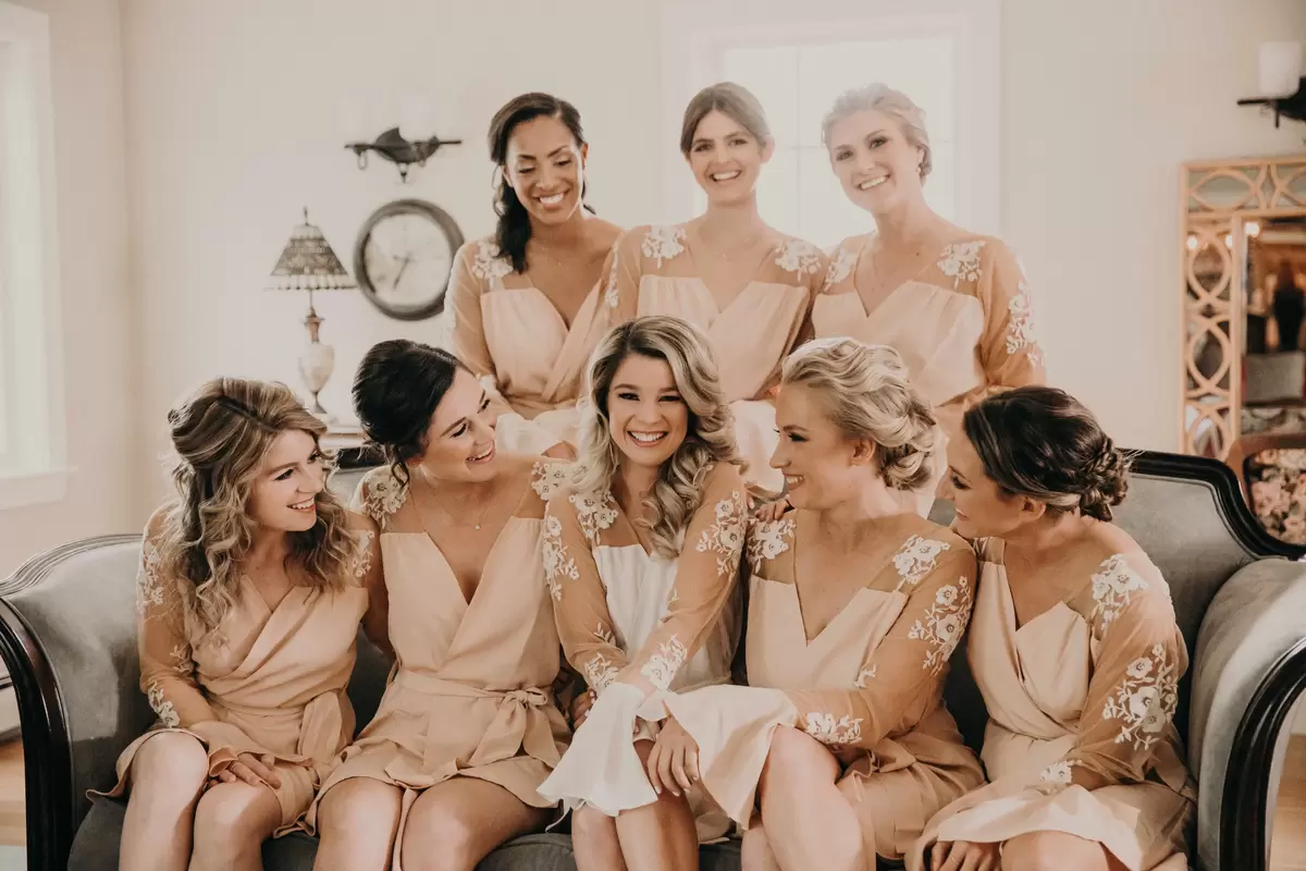 fabulous wedding day morning hospitality, complete with robes and custom cups