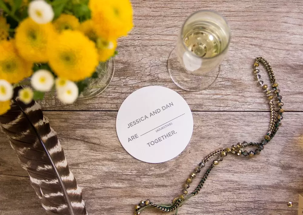 Mad Lib Wedding Coasters. | For Your Party