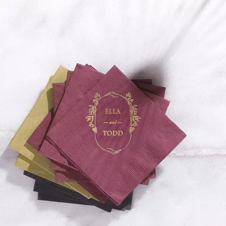 Custom design cocktail napkins for your fall entertaining