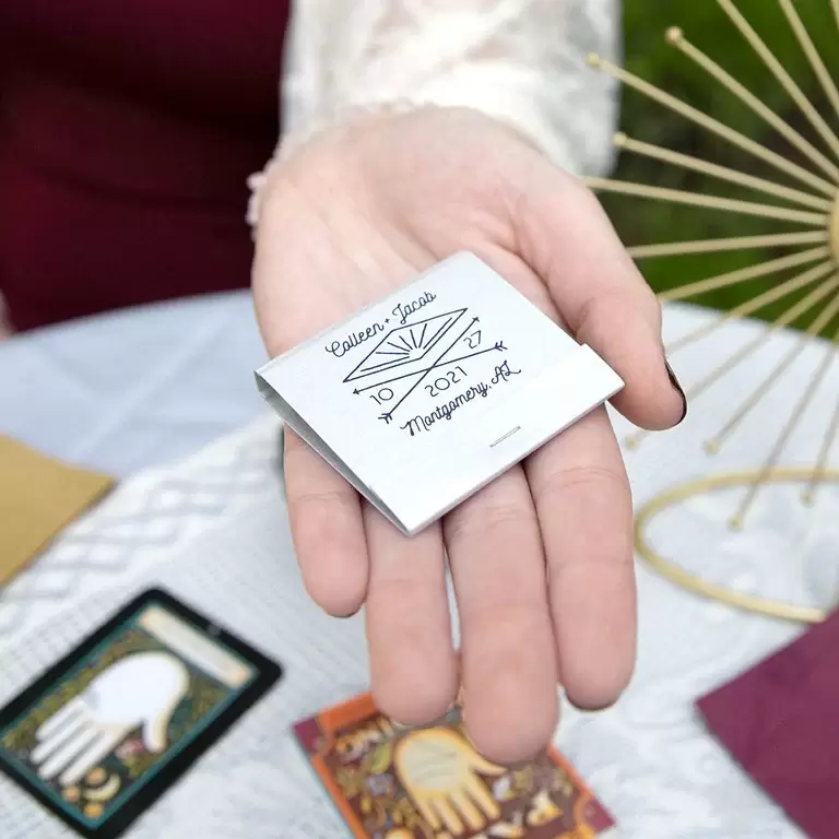 personalized matches are a crowd favorite party favor