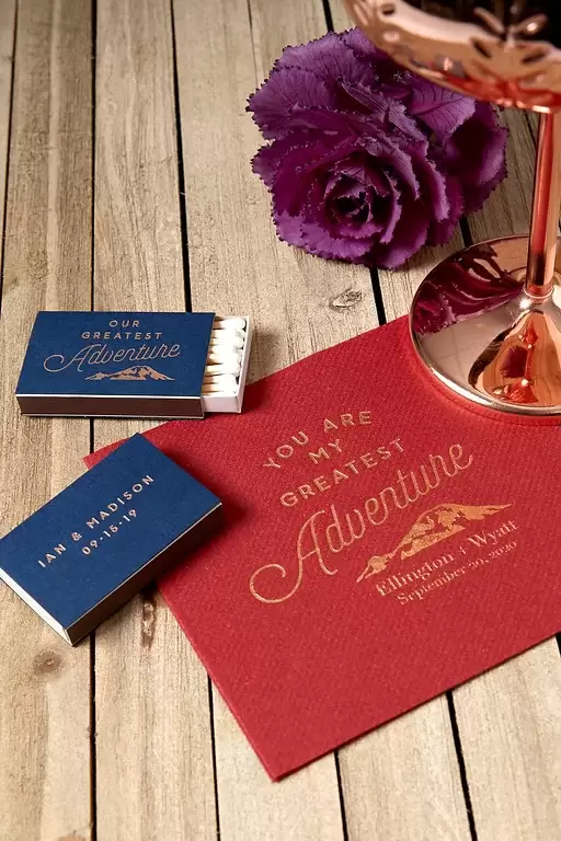 custom designed linen like cocktail napkins are a luxurious choice for your home or event