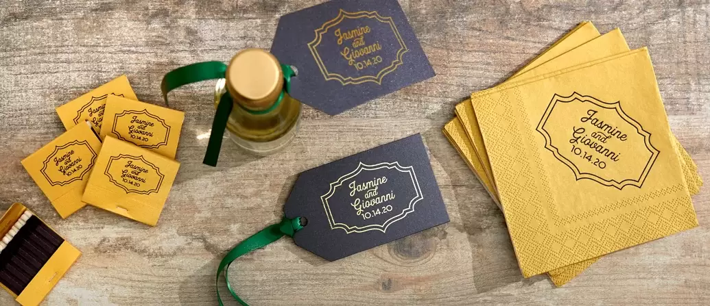 Try sunflower and navy as a beautiful autumn color scheme for your wedding or party