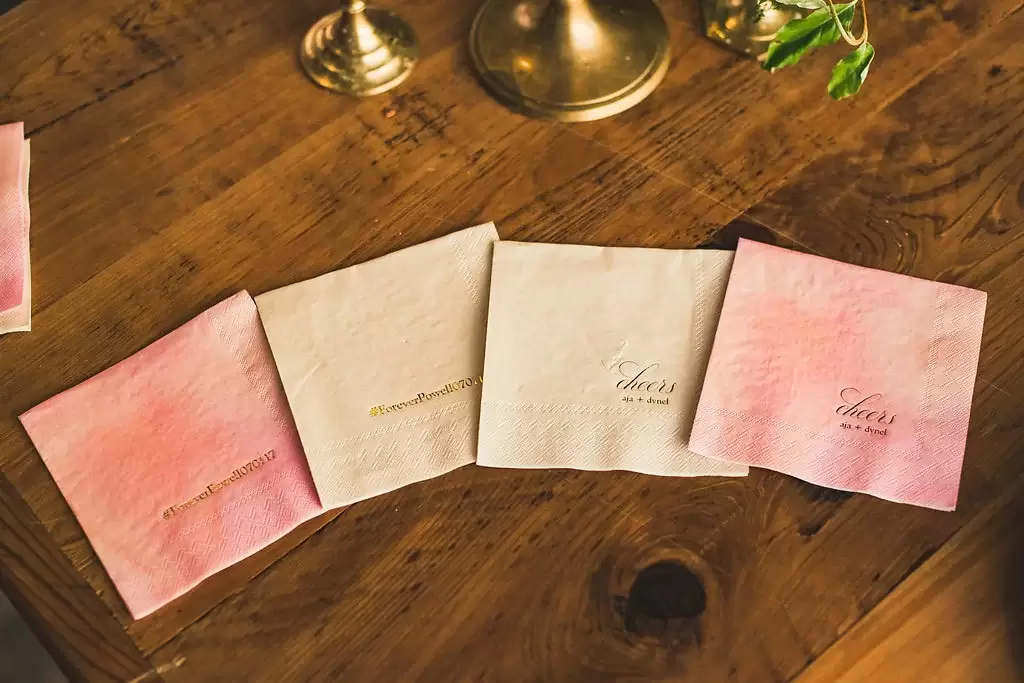 patterned cocktail napkins