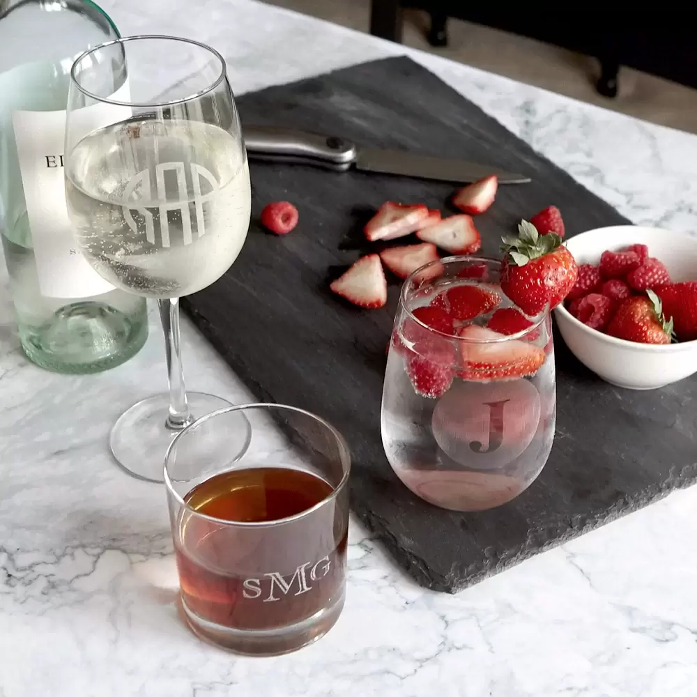 Personalized Glassware for small holiday gatherings is a perfect touch this Christmas season.