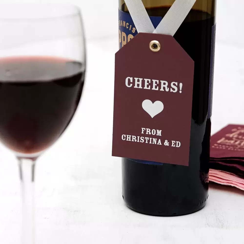 Create a wine tag for your bottle gifting this holiday season.