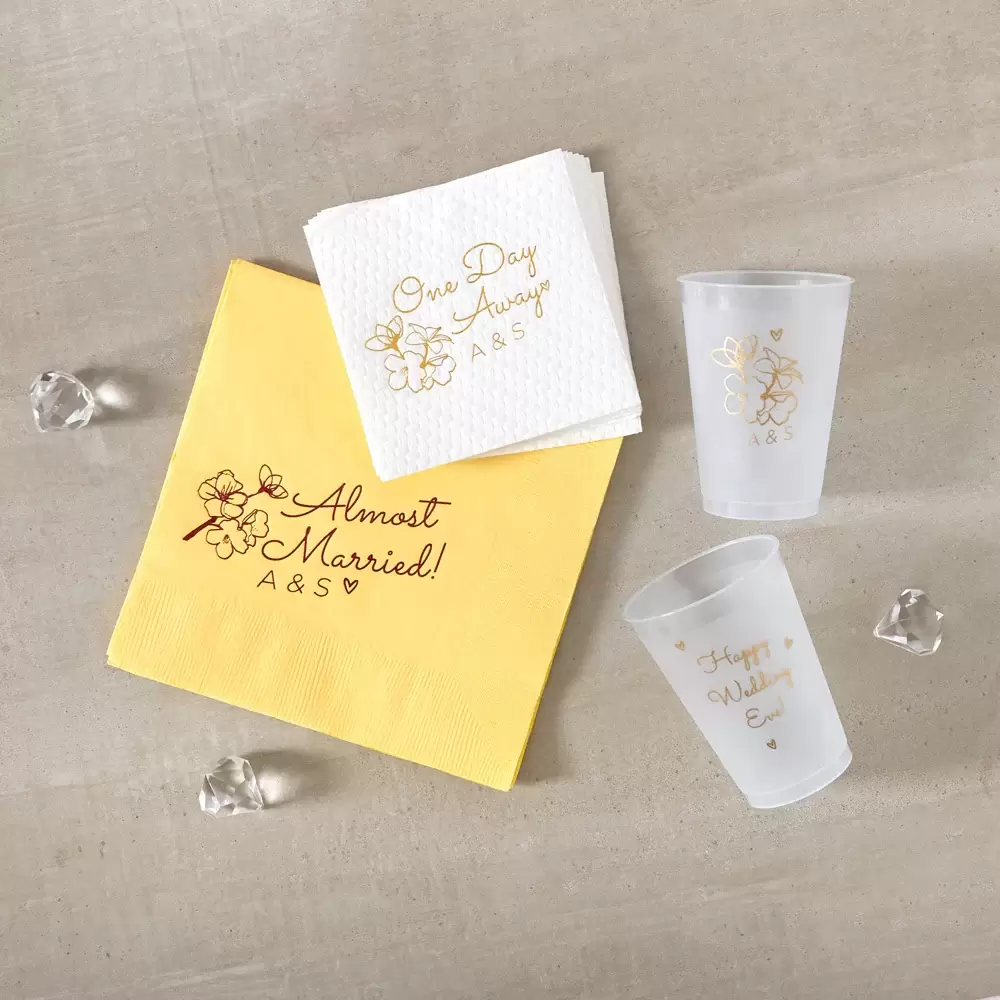 add your personalized touch to the rehearsal dinner with For Your Party