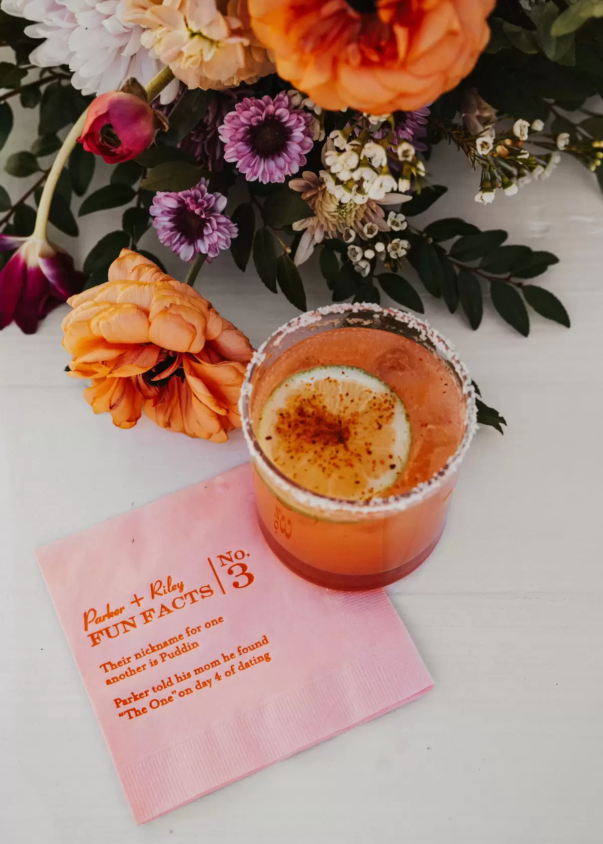 Colorful weddings deserve fab Fun Fact napkins!