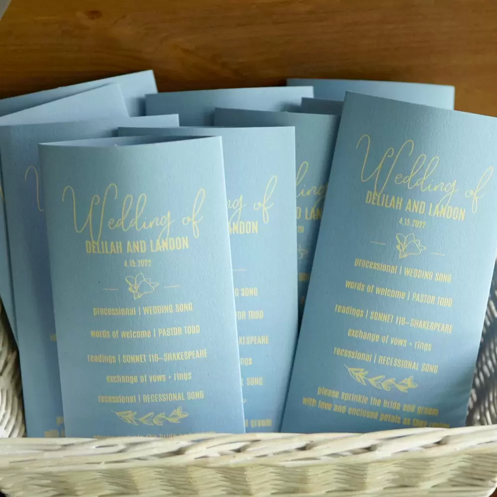 design party pockets to hold your send-off flower petals