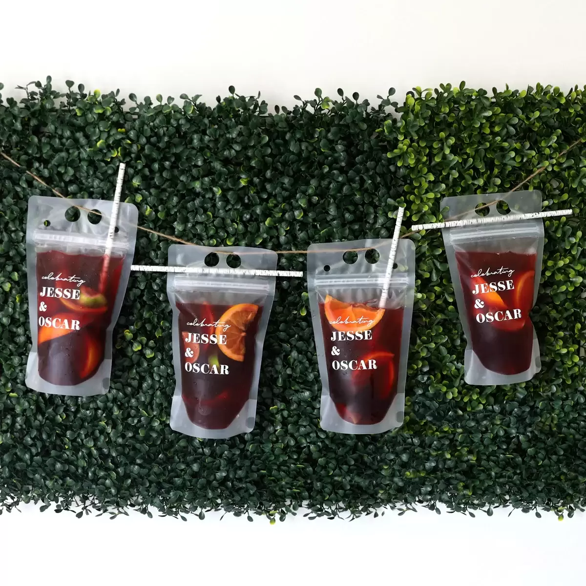 personalized drink pouches for your wedding 