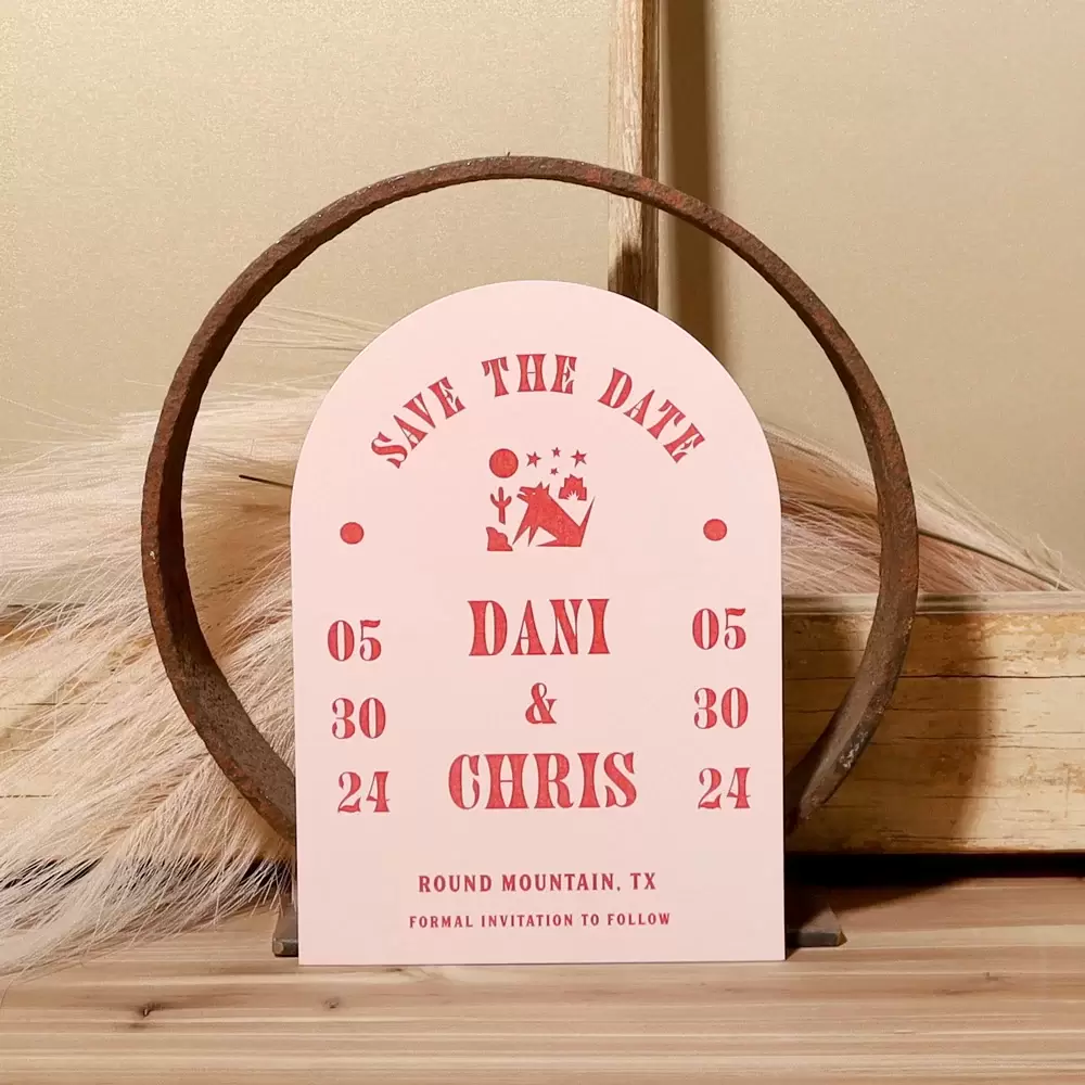 maximalist arch invitation