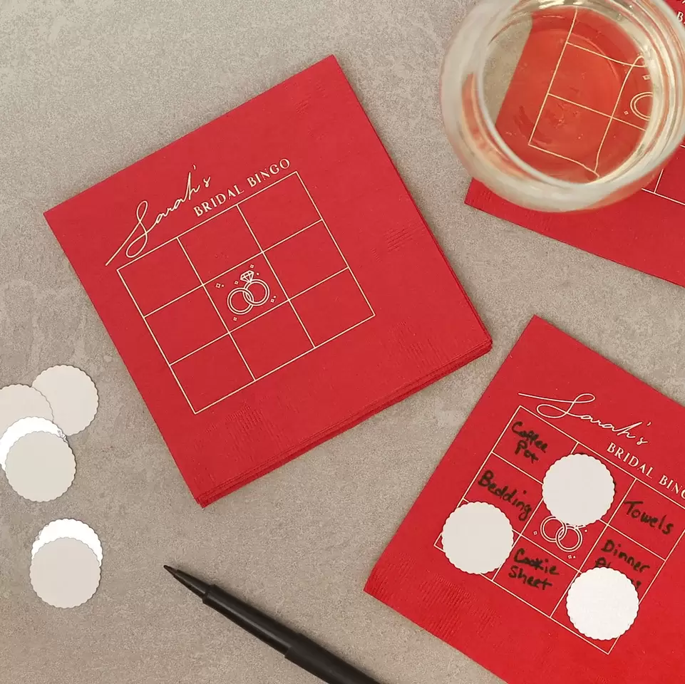 bingo game napkin