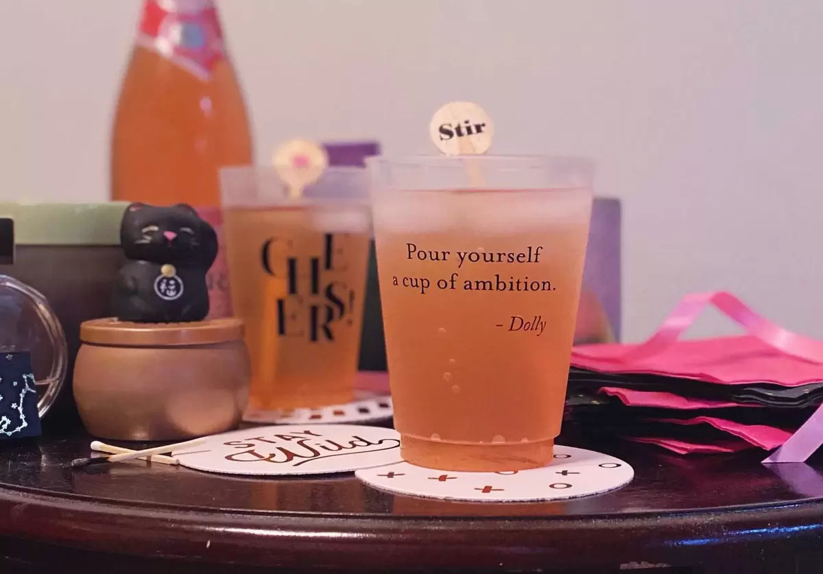 custom cups for hosting a night in 