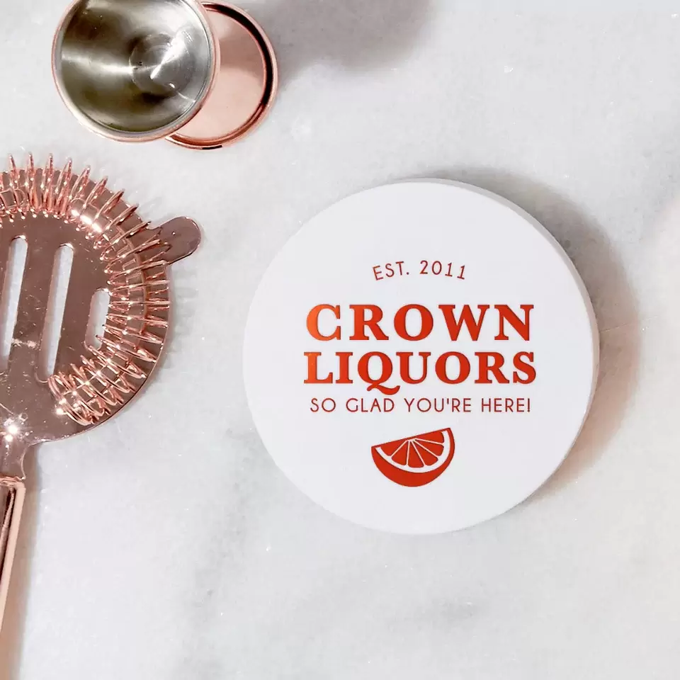 custom corporate branding coasters